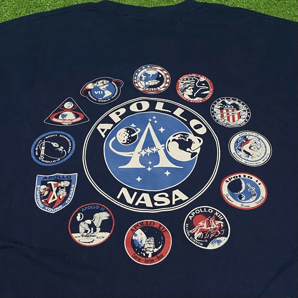 NASA Apollo 11 50th Anniversary T-Shirt 2XL Blue Mission Patches Spacecore